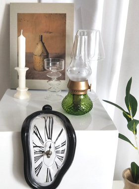 ins轻奢风复古融化北欧扭曲时钟