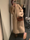 Double-sided cashmere coat mid-length loose fit