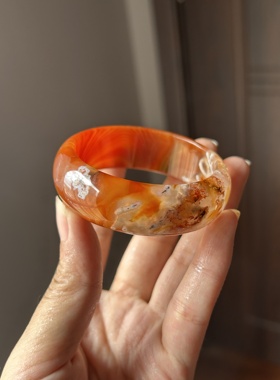 《念奴娇》冰飘红水草 好看红色很美好水草手镯 小众珠宝首饰 51