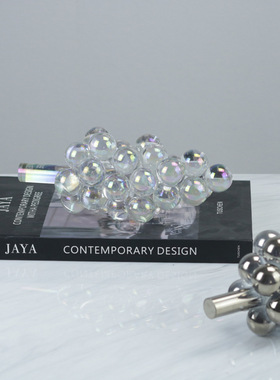 现代简约大理石葡萄串摆件样板客厅书房电视台米兰时尚轻装饰品