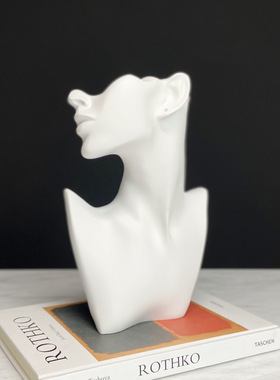 树脂抽象人头摆件首饰展示架品质珠宝展示道具样板房陈列装饰品