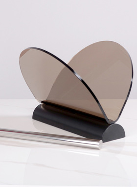 现代极简轻奢透明金属亚克力杂志架摆件样板间售楼处书房创意装饰