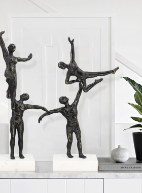 仿真抽象艺术简约现代风人物雕塑