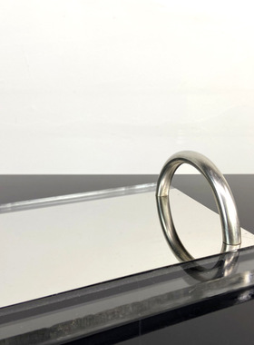 简约现代透明水晶金属把手长托盘 样板间客厅餐桌茶几收纳盘摆件