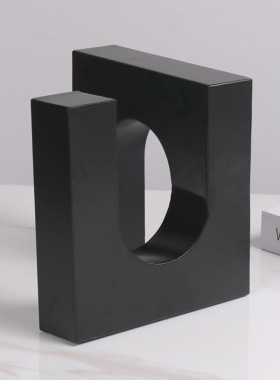 简约几何拱门摆件现代轻奢样板间玄关柜金属创意艺术家居软装饰品