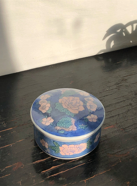 小器物陶瓷印泥盒中式复古