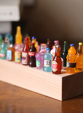 酒瓶木质小夜灯摆件迷你食玩家居氛围灯diy可爱复古创意礼物装饰