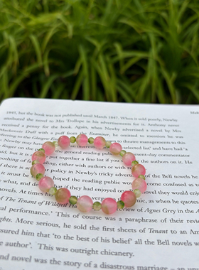 Daydream原创蔷薇手链｜手工天然蔷薇石粉水晶橄榄石手串配饰