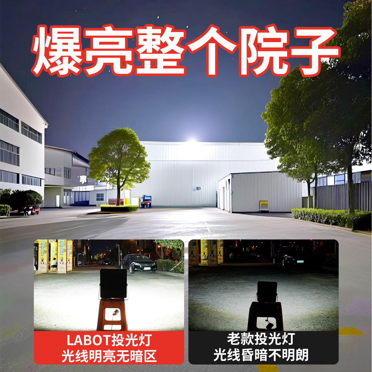 led投光灯户外射灯室外防水超亮工地照明厂房车间庭院探照灯220V,淘宝优惠券,粉丝福利购,淘宝优惠卷
