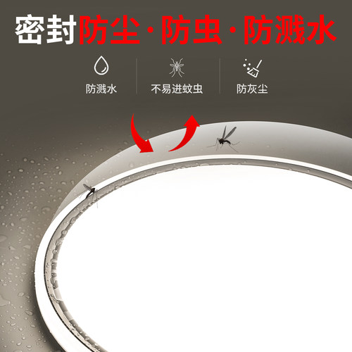 包安装全光谱护眼led吸顶灯超亮主卧卧室房间卫生间出租房免安装 - 图3