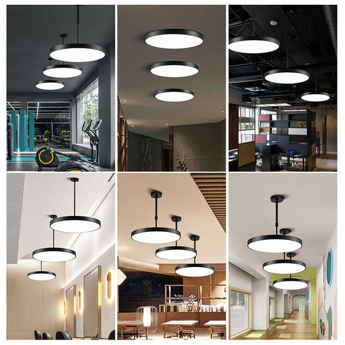 led圆形吊灯餐厅超亮美理发店棋牌室专用现代简约幼儿园店铺商用 - 图3