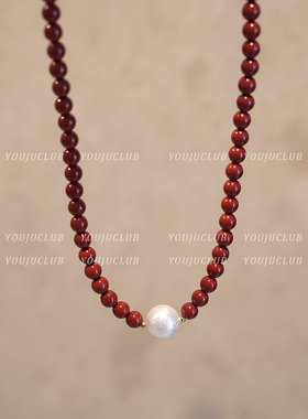 安可拉暗红色高级感轻奢锁骨链