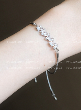 极简几何冷淡风小众可调节手链