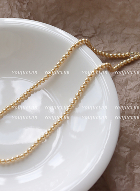时尚百搭小米粒金豆珍珠气质项链