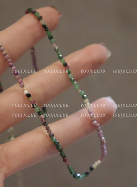 少女感ins细款粉色锁骨链项链