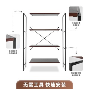 【山姆同款】美之高钢木置物架碳钢厨房微波炉电饭煲客厅手办角架