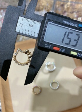 强保色镶锆石KT猫包珠圈手工diy水晶手链串珠Kitty隔珠饰品配件