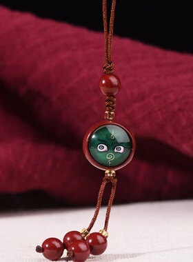 紫金砂新年手机链仙女高级感饰品五路财神朱砂挂件男女同款