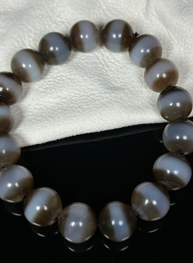 天然真品西藏老矿玛瑙 一线药师天珠 手串 手链 文玩配饰