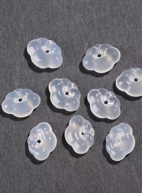 天然玉髓荔枝冻平安如意锁diy饰品吊坠钥匙扣手机链包挂等小配件