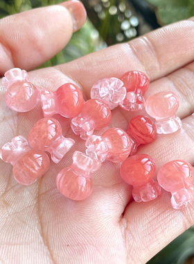 西瓜晶琉璃钱袋小挂件 粉色福袋玉坠DIY手链配饰小提溜