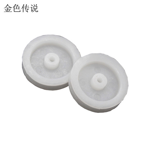 塑料皮带轮小滑轮 2mm孔 科技小制作材料小电机槽轮配件模型车轮 - 图3