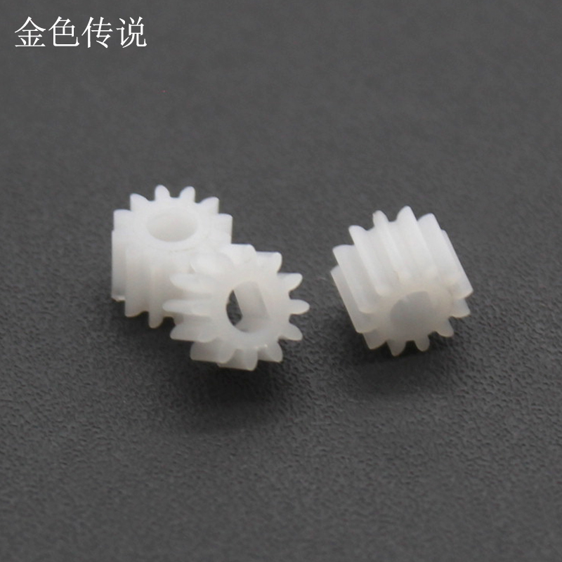 1012DF齿轮 3mm D孔 12齿塑胶齿轮外齿轮硬齿面塑料齿轮 D型-图0