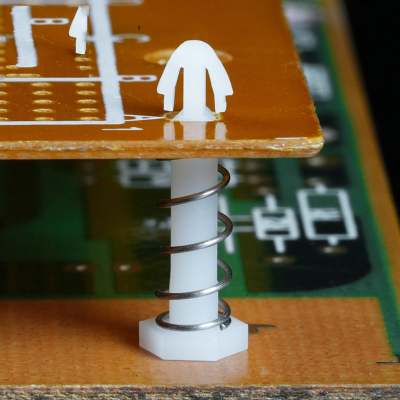 PC板弹簧铆钉 塑料圆头胶钉 尼龙六角胶钉圆头带帽胶钉 风扇铆钉 - 图2