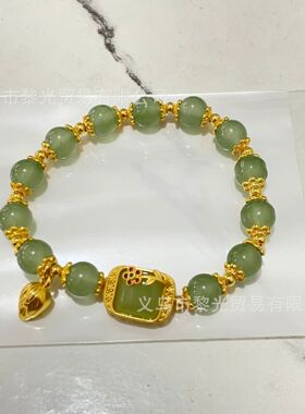 抖音小红书同款新款步步生莲方糖手链女小众设计莲蓬手饰直播货源