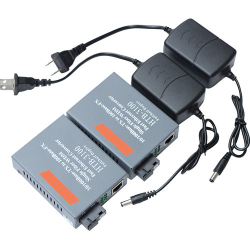 誉友  百兆单模单纤光纤收发器千兆光电转换器单模双纤多模光钎htb-3100ab百兆千兆单纤双纤SC大方口 - 图2