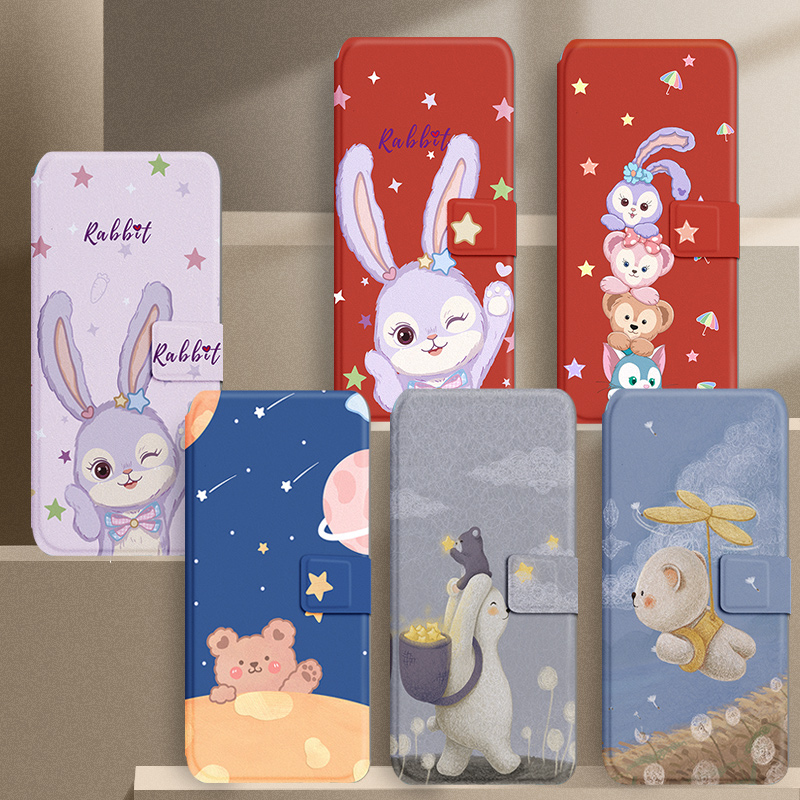 适用华为p70手机壳p30保护套p70pro手机套p10plus翻盖p50皮套p60防摔p40pro全包外套男女新款卡通兔子可爱 - 图2