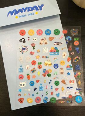 五月天演唱会应援防水背胶美甲贴