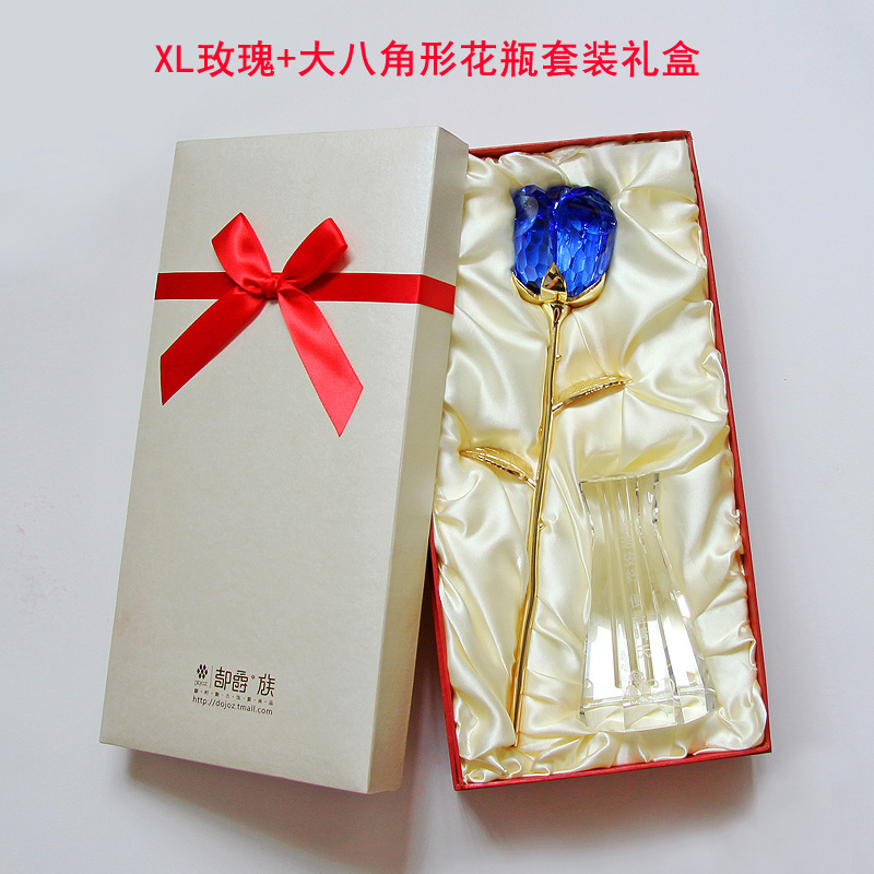 k9水晶玫瑰花摆件轻奢工艺品纪念日情人节教师节礼物送老师女朋友 - 图3