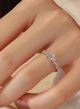 专柜正品星梦六爪钻戒女1克拉天然真钻石求婚戒指情人节送女友