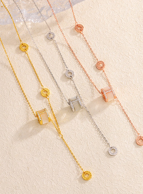 深圳旭佳S925纯银小蛮腰项链女百搭网红气质小众设计毛衣链项饰