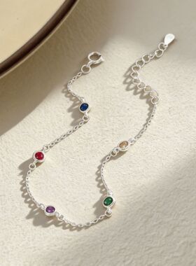 深圳旭佳旭家925纯银泡泡圆钻多巴胺手链女轻奢高级感时尚简约ins