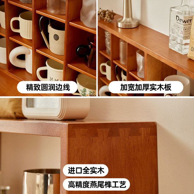 Fully solid wood lattice shelf wall hanging