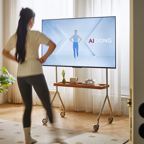 家逸 Твердое дерево подвижное телевизионное подставка для гостиной маленькая квартира телевизионная шкаф средневековой стиль попола