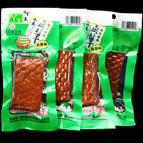 湖南平江特产永泰酱干20包580g卤盐干烟熏豆腐炒菜香干零食小吃 - 图1