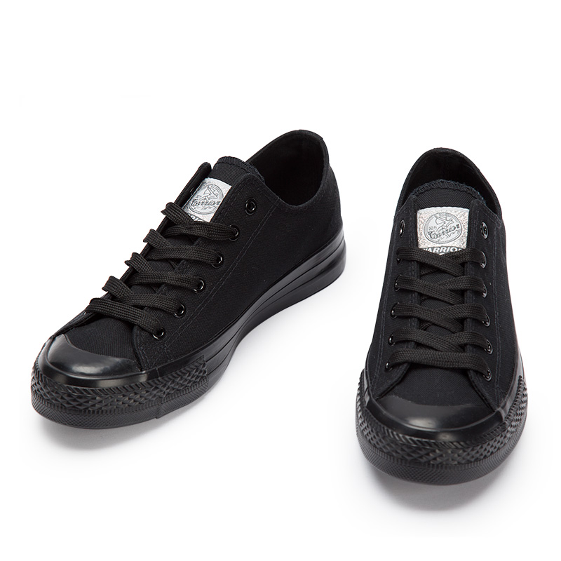 回力女鞋帆布鞋小黑鞋女春布鞋男韩版黑色休闲