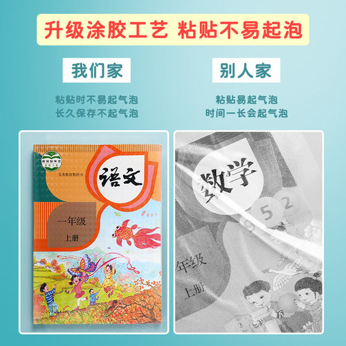 创易包书皮纸自粘透明菱形书套书壳书膜保护套包书纸小学生套装 - 图2