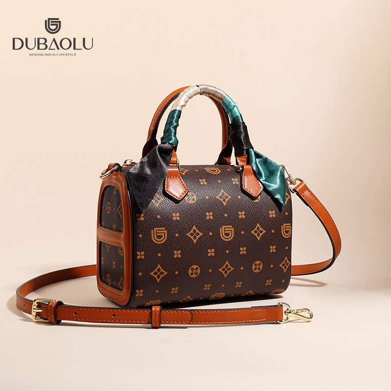 都宝路复古印花波士顿秋冬潮手提包 dubaolu女士包袋