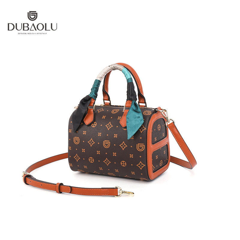 都宝路复古印花波士顿秋冬潮手提包 dubaolu女士包袋