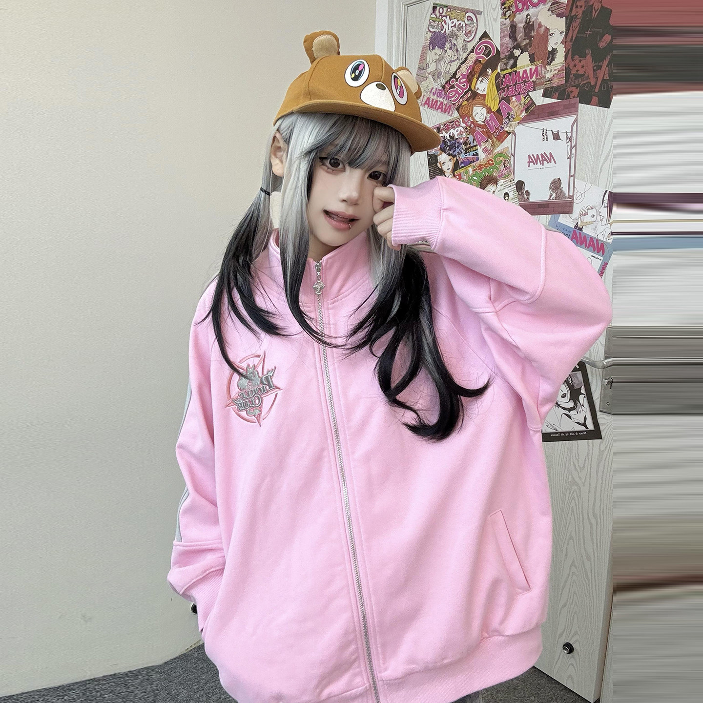 【李煜东同款】梁拌泡菜美式三杠幽灵基础卫衣百搭运动外套秋男女,淘宝优惠券,粉丝福利购,淘宝优惠卷