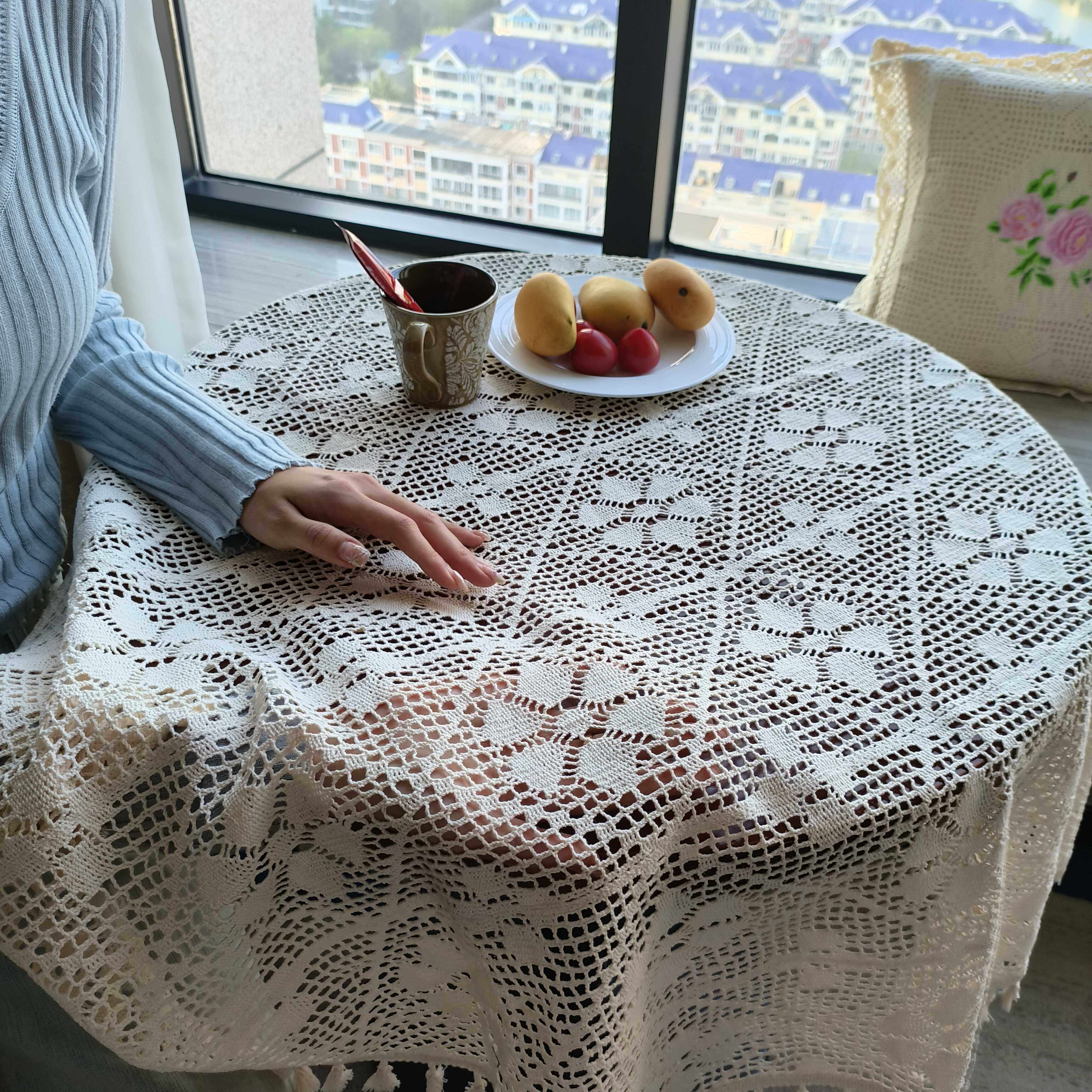 定制米色纯棉桌布正方形圆形餐桌茶几斗柜盖巾台布家居布艺家居,淘宝优惠券,粉丝福利购,淘宝优惠卷