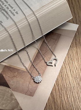 zulin's acc ◆极细锁骨链通体S925银项链夏季满钻吊坠防过敏颈链