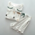 Bộ đồ ngủ dành cho cha mẹ và con gái Mẹ mùa hè tay ngắn bằng vải cotton một mảnh ba mảnh phù hợp với dịch vụ gia đình lớn - Bộ Pajama