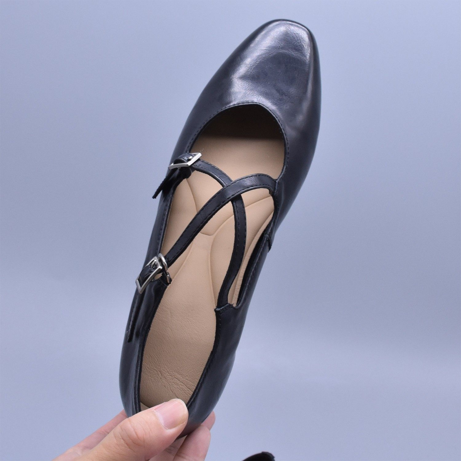 清~粗跟百搭牛皮复古交叉新款软面优雅玛丽珍超稳低跟小黑皮鞋潮,淘宝优惠券,粉丝福利购,淘宝优惠卷