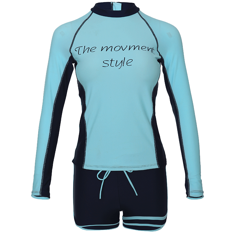 长袖短裤保守款运动泳装大码沙滩游泳衣女士分体短长袖平角裤韩国,淘宝优惠券,粉丝福利购,淘宝优惠卷