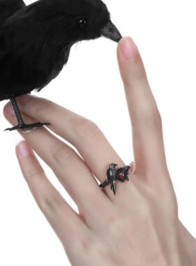 Black Raven Ring - Gothic Horror Handmade Artisan Rings Pro